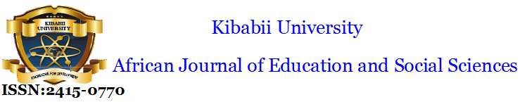 Kibabii University African Journal of Education and Social Sciences